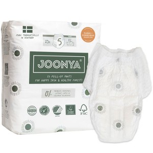 Joonya Pull-Up Baby Diaper Pants, Single Bag, Non Toxic, Eco-Friendly, High Absorbency, Overnight Use, Ultra Slim & Soft - Made in Denmark - 1 of 4