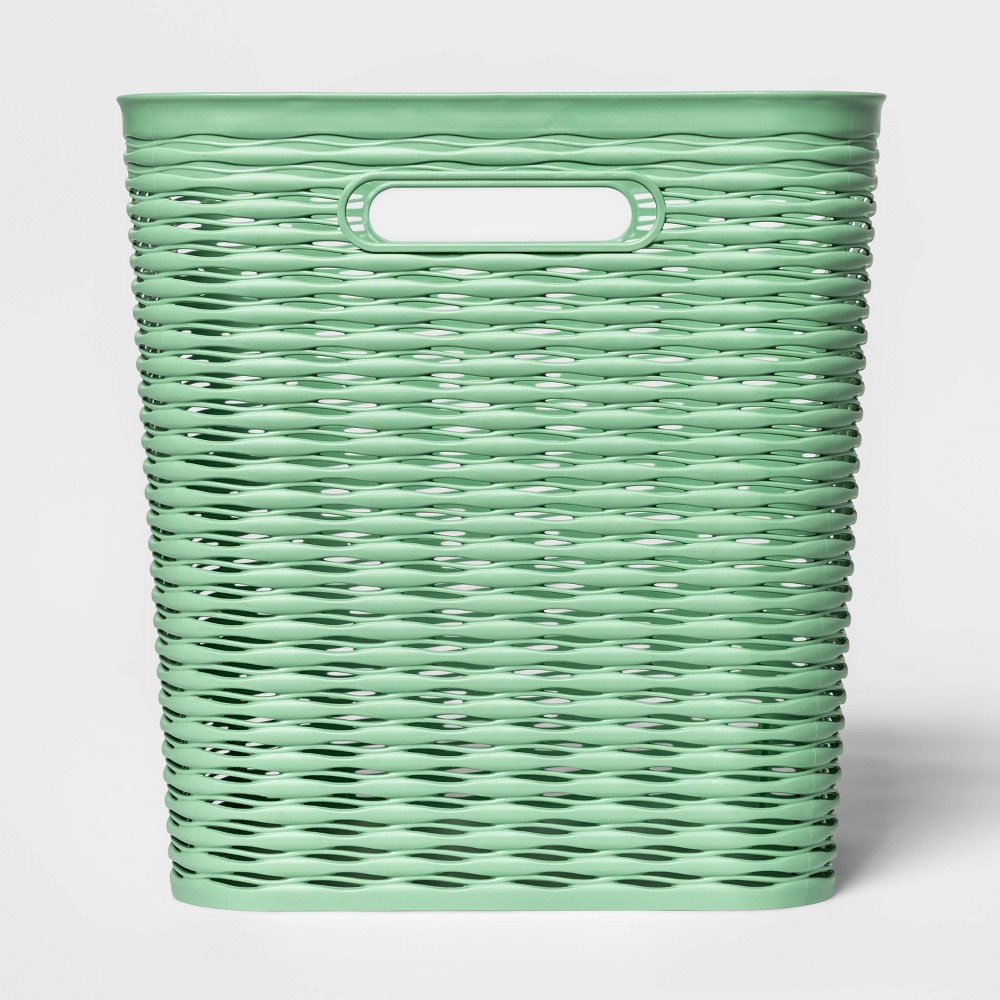 Wave 11" Cube Storage Bin Crisp Green Room Essentials