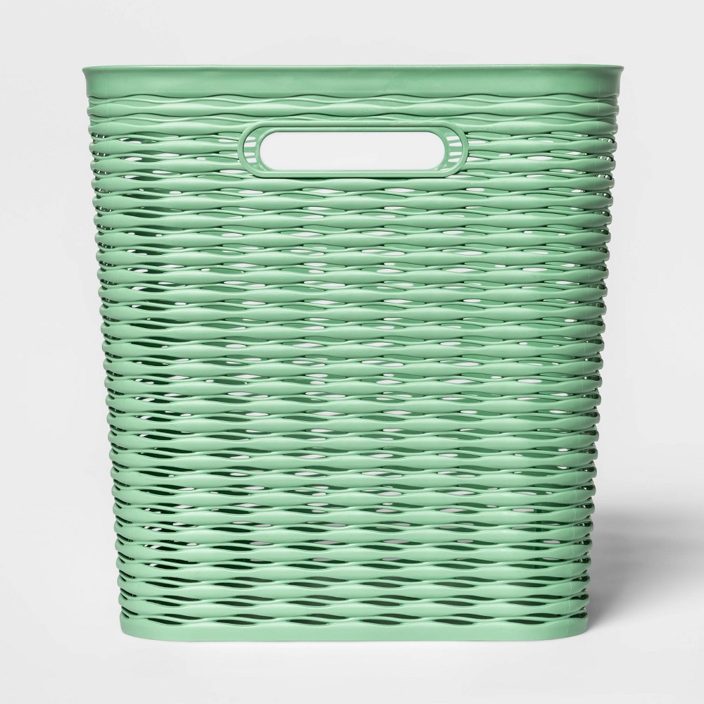 Wave 11" Cube Storage Bin Crisp Green - Room Essentials