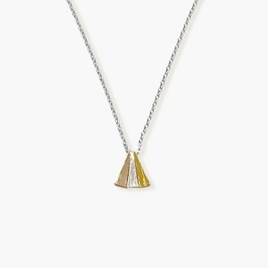 Sanctuary Project by sanctuaire Tri-color Triangle Pendant Necklace Silver - 1 of 3