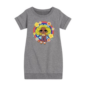 Girls' - LOL Surprise! - Free Spirit Doll Graphic Short Sleeve Fleece Dress - 1 of 4