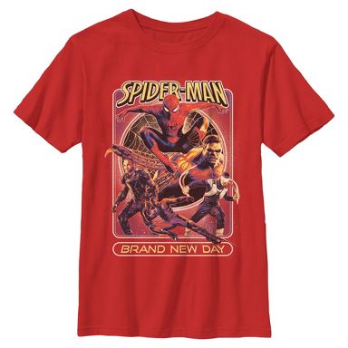 Boys Marvel: Spider-Man: Brand New Day New Villains Poster T Shirt