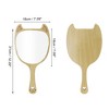Unique Bargains Extra Large Devil Shape Hand Mirror Wood Color 1 Pc - 2 of 3