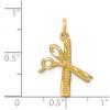 Black Bow Jewelry 14k Yellow Gold Comb and Scissors Charm or Pendant, 16mm (5/8 inch) - 4 of 4