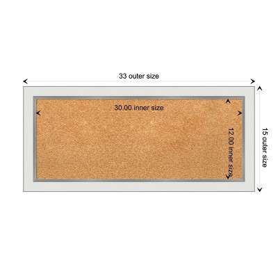 Eva Ombre Gold Narrow Framed Corkboard, Natural Cork
