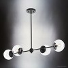 Urban Ambiance Luxury Minimalist Indoor Chandelier,  5-7/8''H x 14-3/4"W x 40''D,  Matte Black Finish, UHP4452 - 3 of 4