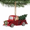 Jim Shore 2.25 In Santa In Plaid Red Truck Ornament Highland Glen Tree Ornaments - 3 of 3