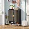Tribesigns Shoe Cabinet with Doors, 7-Tier Shoe Storage Cabinet with Adjustable Shelves, for Entryway, Hallway, Closet, Living Room, Black - 3 of 4