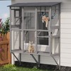 Gulches 61in H x 48in W x 24in D SkyWindow Cat Catio Gray 1 Pack Multi Cat Livestock Supplies Product type - 2 of 4