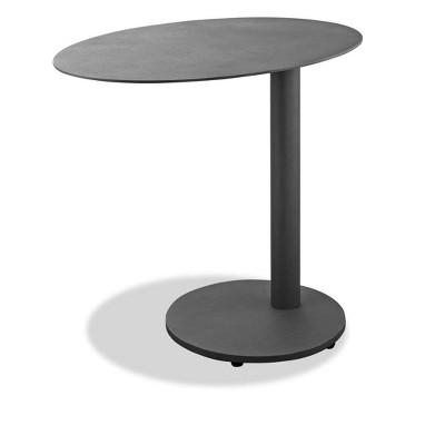 Whiteline Modern Living ST1608-GRY Colton Contemporary Indoor/Outdoor in Grey Aluminum Top and Steel Base Side Table, Gray