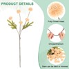 Unique Bargains 5-Heads Artificial Chrysanthemum Ball Flowers Silk Bouquets Real Touch 20 Inch - 2 of 4