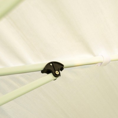 Beige 10' x 20' Pop Up Canopy Tent with Mesh Sidewalls