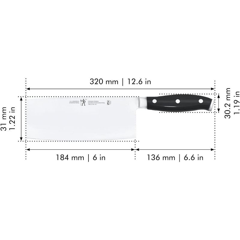Henckels Forged Premio 6-inch Meat Cleaver, 3 of 4