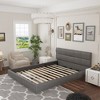 FUFU&GAGA Queen Size bed with Headboard and Led Lights Gray - 3 of 4