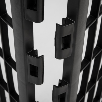 Black 8-Panel Plastic Pet Playpen for Indoor/Outdoor Use