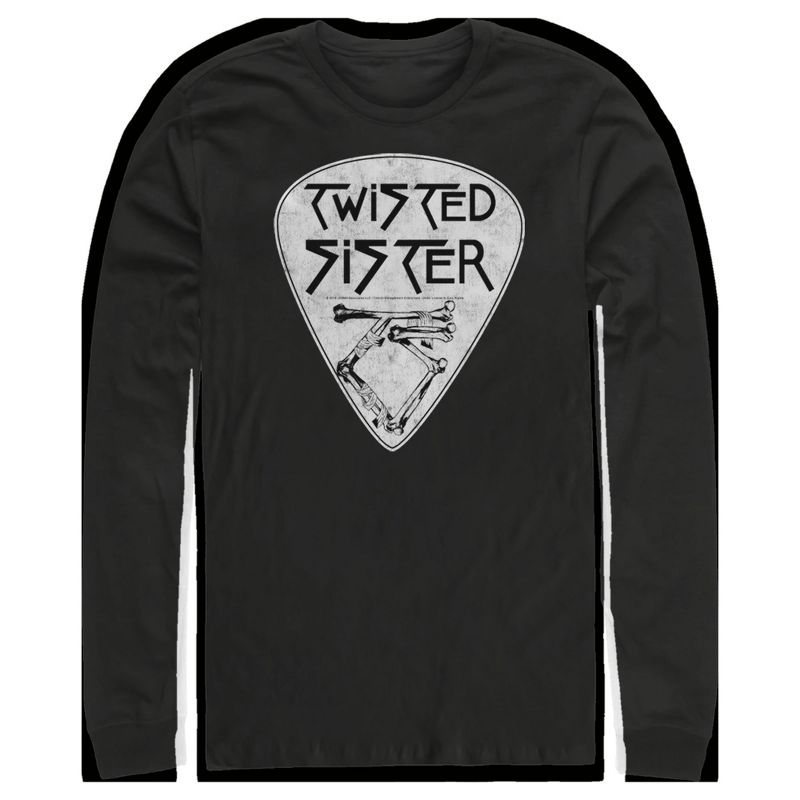 Men's Twisted Sister Guitar Pick Logo Long Sleeve Shirt, 1 of 5