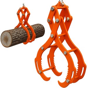 Log Tongs, 4 Claw Log Grabber Heavy Duty, Eagle Claw Design Skidding Tongs Logging Tools for Tractors, Trucks, ATVs, Forklifts - 1 of 4