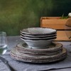 Itopfox Farmhouse Melamine Dinnerware Set, 12-Piece Rustic Plates and Bowls for Picnic, Camping, Indoor and Outdoor Use, Dishwasher Safe - 4 of 4