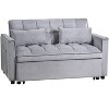 3 in 1 Convertible Sleeper Sofa Bed, Modern Pull Out Couch Bed, Adjustable Backrest - 2 of 4