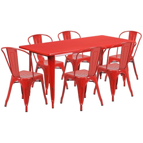 Vintage metal outdoor discount table and chairs