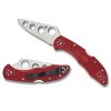 Spyderco Delica 4 Lightweight Trainer Folding Pocket Knife | Excellent Tool for Teaching Proper Knife Handling Skills | High Strength FRN Handle, Red - 2 of 4