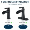 ChicFurnit Bathroom Sink Faucet Waterfall Design with Pop Up Drain and Supply Lines for Modern Vanities, Black, 15"*7.7"*3.1" - 3 of 4