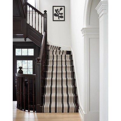 Handmade Birmingham Black Stripe Cotton Rug 2' x 3'