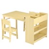 Toddler Art Center Table & Chair Set w/ Paper Roller & Storage - Easy-Clean Activity Table for Preschoolers, Daycare/Nursery/Bedroom - 3 of 4
