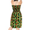 LA LEELA Women's House Daily Routine Evening Wear Boho Smocked Mini Flowy Dress Tube Top Casual Backless Dresses for Women One Size Black, Floral - 2 of 3