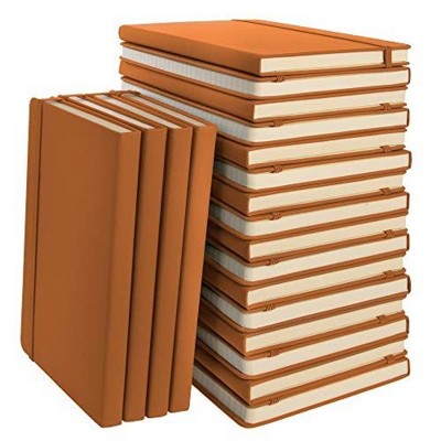 Simply Genius 20 Pack A5 Lined Hardcover Notebooks, 192 pages, 5.7" x 8.4", Journal for Work, Travel, Business, School & More, Brown