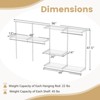 Costway 4-8 FT Wall-Mounted Closet Organizers and Storage System with Hanging Rod White/Gray - 3 of 4
