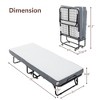 Twin Size Folding Bed with with Memory Foam Mattress and Metal Frame - 4 of 4