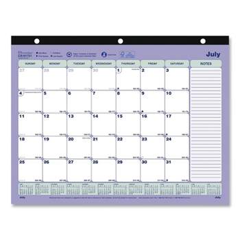2023-2024 Brownline 11" x 8.5" Academic Monthly Desk Pad Calendar Blue/White (CA181721)