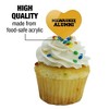 University of Wisconsin Milwaukee Official Panthers Alumn Heart Love Cupcake Picks Toppers Decoration Set of 6 - 3 of 4