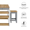 Modway Galley 3-Piece Kitchen Set – Compact Island with Storage Shelves and 2 Stools, Ideal for Small Kitchens or Apartments - 2 of 4
