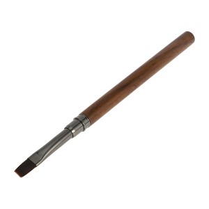 Unique Bargains Large Flat Mouth Nail Painting Brushes for Polish Painting Home DIY Brown 1 Pc - 1 of 4