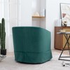 Vynxaria 27.36" Wide Swivel Accent Chair - Dark Green - 4 of 4