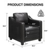 Faux Leather Accent Chair, 30 Inches Barrel Upholstered Armchair, Cozy Single Sofa - 2 of 4