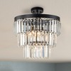 C Cattleya 5-Light Black Modern Tiered Flush Mount with K9 Crystal - 2 of 4