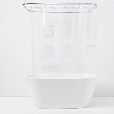 Shower Liner with Pockets Clear - Room Essentials™