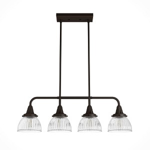 Hunter Fans 7" Onyx Bengal Ceiling Light Chandelier Modern Glass 4-Bulb Dimmable Indoor Fixture - 1 of 4