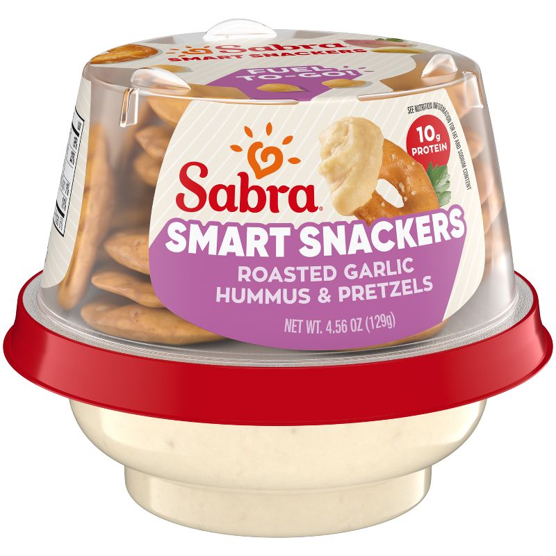 Sabra Roasted Garlic Hummus With Pretzels Snacker - 4.56oz, 3 of 10