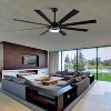 BestParts 72 Inch Smart Ceiling Fan, Large Indoor Fan with Light, Remote Control, Dimmable LED, 6 Speeds, Matte Black Blades - 2 of 4