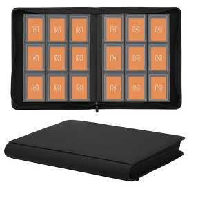 Itopfox Toploader Binder for Trading Cards, Holds 288 Cards with 9-Pocket Design, Includes Sleeves for Rigid Toploaders, Durable PU Leather Finish - 1 of 4