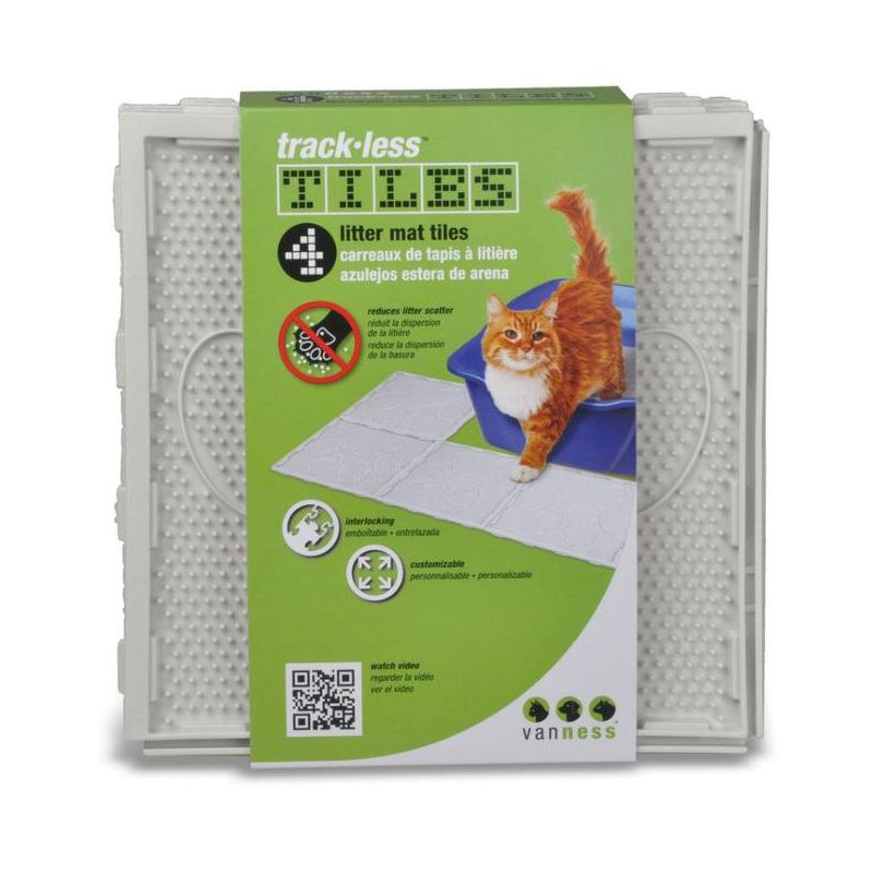 Van Ness Track-Less Litter Mat Tiles - 4 count, 1 of 8