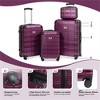 BEAFUP Luggage Sets ABS+PC Hardshell Luggage Hardside Lightweight Durable Suitcase Spinner Wheels Suitcase with TSA Lock (12/20/24/28) - 4 of 4
