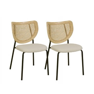 TOV Furniture Nessie Rattan Dining Chair - Set of 2 in Natural - 1 of 4
