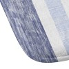 Deny Designs Pimlada Phuapradit Blue and White Painted Striped Memory Foam Bath Mat - 3 of 4