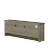 GlasFlength TV Stands and Consoles Modern Media Console with Cabinet Doors and Open Shelves for Living Room, Gray, 15.5"*68.5"*19.5" - 3 of 4