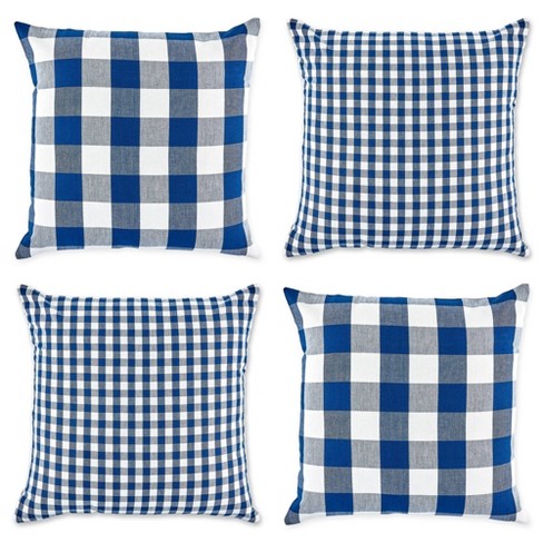 Blue buffalo outlet check throw pillows